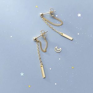 925 Sterling Silver Chain Stud Earrings